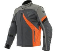 Dainese Ranch Tex Veste textile de moto, noir-gris-orange, taille 58 pour homme