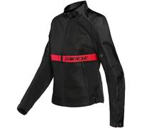Dainese Ribelle Air Tex Veste textile de moto pour femmes, noir-rouge, taille 46