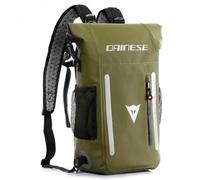 DAINESE - Sac à dos Explorer WP, PVC imperméable, avec dos respirant, bretelles réglables et poches résistantes à l'eau, détails réfléchissants, extérieur et moto, 15 L, Noir et Vert