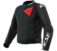 Dainese Sportiva Veste en cuir de moto perforée, noir, taille 48 pour homme