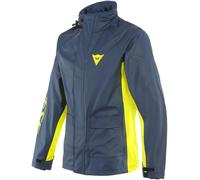 Dainese Storm 2 Veste de pluie de moto, bleu/jaune, Taille 3XL