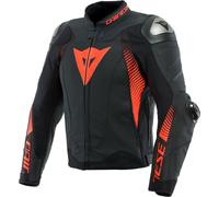 Dainese Super Speed 4, veste en cuir 54 Noir Mat/Rouge Néon Noir Mat/Rouge Néon