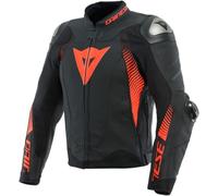 Dainese Super Speed 4 Veste en cuir de moto, schwarz/rot, 50