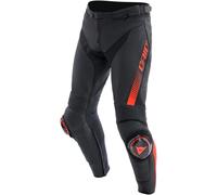 Dainese Super Speed S26 Pantalon en cuir de moto, noir/rouge, Taille 56