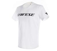 Dainese T-Shirt Ras-du-Cou à Manches Courtes, Homme, Blanc/Noir, XXXL