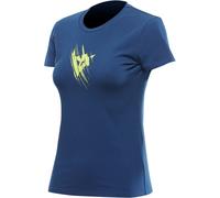 DAINESE - Tarmac T-Shirt WMN, T-Shirt à Col Rond Décontracté, Femme, Navy Peony, S