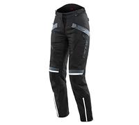 Dainese - Tempest 3 D-Dry Lady Pants, Pantalon De Randonnée Moto Pour Femme, Membrane Imperméable, Intérieur Thermique Amovible, Protège-Genoux, Noir/Noir/Ebène, 42