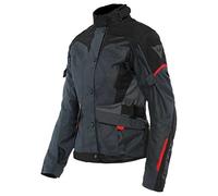 Dainese Tempest 3 D-Dry Veste textile de moto pour dames, noir-gris-rouge, taille 44 pour femmes