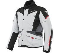 Dainese - Tempest 3 D-Dry, Veste Moto De Tourisme Pour Hommes, Veste Imperméable, Doublure Thermique Amovible, Protections Pour Les Épaules Et Les Coudes, Gris Glacier/Noir/Rouge Lave, 52