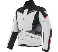 Dainese - Tempest 3 D-Dry, Veste Moto De Tourisme Pour Hommes, Veste Imperméable, Doublure Thermique Amovible, Protections Pour Les Épaules Et Les Coudes, Gris Glacier/Noir/Rouge Lave, 56