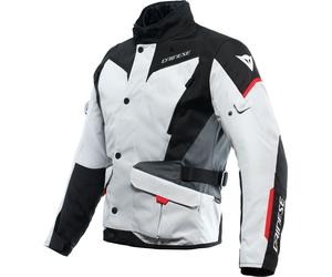 Dainese Tempest 3 D-Dry, veste textile imperméable 48 Gris Clair/Noir/Gris/Rouge Gris Clair/Noir/Gris/Rouge