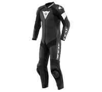 DAINESE TOSA Combinaison 1 pièce en cuir perforé noir-noir-blanc 54