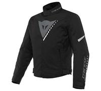 Dainese Veloce D-Dry Jacket, Veste Moto Textile, Homme, Noir/Charcoal-Gray/Blanc, 52