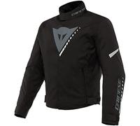 Dainese Veloce Lady D-Dry Jacket, Veste Moto Textile, Femme, Noir/Charcoal-Gray/Blanc, 50