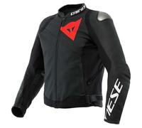 Dainese Veste Combi en Cuir Veste Combi de Moto Sportiva Veste de Combinaison en Cuir Noir 58, Hommes, Sportler, été