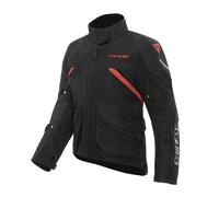 Dainese Tempest 4 D-Dry Veste textile moto pour dames, Noir/Noir/Rouge, Taille 46