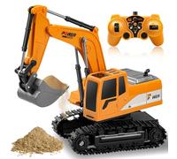 Daioller Excavateur Rc pour Enfants de 3 à 5 Ans, Jouet excavateur télécommandé, Jouet hydraulique pour garçons de 4 à 7 Ans, Voiture de Construction avec 60+Minutes de Temps de Jeu, Son et lumière.
