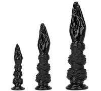 DaiQei 3 tailles de gode à main gros poing plug anal avec base d'aspiration forte gode anal extra large énorme gode de fisting classique plug anal jouet sexuel for femmes hommes(S)