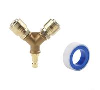 d'Air Comprimé 1/4AG 2 Voies en Fer Cuivré d'Air Comprimé | Air Comprimé 1/4,Raccord Pneumatique 2 Voies,Connecteur pour compresseur Atelier,Diviseur