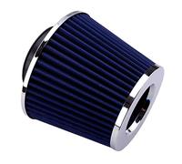 D'air de capot décorative Voiture À Haut Débit De 76 Mm 3 Pouces D'administration D'air Froid Kit De Tuyau De Tuyau À Induction Avec Un Filtre À Air Bleu