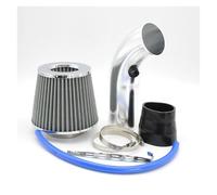 D'Air Prise D’air Entrées Système D'admission D'air Froid Universel Course Kit D'induction Turbo Conique Avec Filtre Haute D'air Turbo Tube(Silver kit)