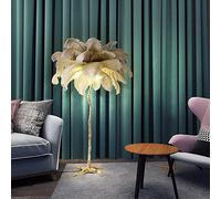 daire en Plumes d'autruche, 1,2 m, en résine, intensité Variable, Trois Couleurs, avec Interrupteur à Pied, idéal pour Une Villa, Une Maison ou Un hôtel.