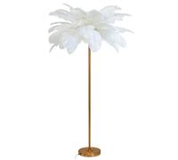 daire Nordique, Lampe sur Pied Moderne et Luxueuse en Plumes d'autruche véritables, Lampes de Lecture romantiques pour Chambre de Princesse, avec Ampoule LED G4*3. C'est si Gentil de ta Part.