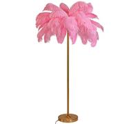 daire Nordique, Lampe sur Pied Moderne et Luxueuse en Plumes d'autruche véritables, Lampes de Lecture romantiques pour Chambre de Princesse, avec Ampoule LED G4*3. C'est si Gentil de ta Part.