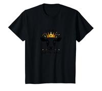 Dairy Queen/King Cow Royalty Funny Farm Humour T-Shirt, Enfant, Noir, 12 Ans