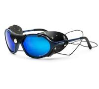 Daisan Black Glacier Goggles Lunettes d'alpinisme Lunettes de soleil avec chat. 4 lentilles 100% protection UV (bleu)