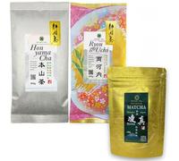 DAISAN Tea Coffret découverte - Sencha japonais (Honyama 100 g & Ryogouchi 100 g) + Matcha premium 40 g - Set de thés de Shizuoka (240 g)