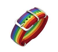 DAISHIAO Bracelet tissé en Toile Arc-en-Ciel Bracelets de Montre en Nylon balistique Bracelet de Remplacement en Boucle