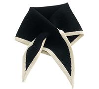 DAISHIAO Foulard triangle pour femme - Écharpe croisée pour femme - Version coréenne - Col en laine tricotée
