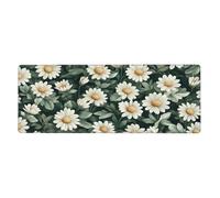 Daisies Are In Full BloomFloral Print Mousepad Laptop Keyboard Mat Large Mouse Pad With Stitches Long Antidérapant Rubber Base Spring Desk Pad For Office Home Desk Decor 80 x 30 cm