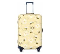 Daisy Bee - Housses de protection pour bagages de voyage de dessins animés jaunes, housses élastiques pour valises de 45 à 32 cm, Noir, G