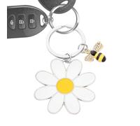 Daisy Bee Pendse Keyring - Poteau floral en alliage, accessoire de marguerites artistiques, décoration créative, porte-clés de fleurs portables, accessoire parfait pour sacs M