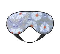 Daisy Blue Masque doux pour les yeux pour homme et femme confortable avec sangle réglable pour voyage, yoga, sieste, travail