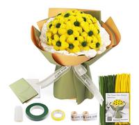 Daisy Bouquet Kit de nettoyage de canalisations avec tutoriels vidéo - Kit d'art floral DIY pour la décoration de la maison, les anniversaires et les salles de classe, les activités, l'obtention d'un