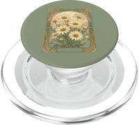 Daisy Day Naissance Mois Fleur Art Nouveau PopSockets PopGrip pour MagSafe