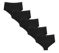 Daisy Dreamer Lot de 5 culottes en coton doux pour fille - Coupe confortable - Parfait pour un usage quotidien - Respirant, Noir (Br272), 15-16 ans