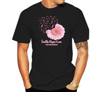 Daisy Faith Hope Love Breast Cancer Awareness Shirt Back Print Men T-Shirt 26Th 30Th 40Th 50Th Birthday Tee Shirt Manches Courtes(Medium)