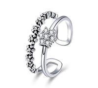 Daisy Flower Open Adjustable Rings Adjustable Fomen, Mignon Romantic Elegant S925 Anneaux, Accessoires de bijoux de mode coréens