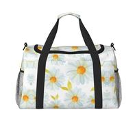 Daisy Flowers Sac à main pour femme et homme Idéal pour les voyageurs fréquents, Noir , Taille unique