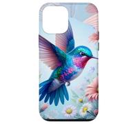 Daisy Hummingbird Flower Pink White Floral Humming Bird Blue Coque pour iPhone 12 mini