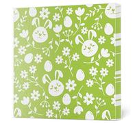 Daisy Lot de 20 serviettes décoratives en papier de soie 3 plis pour découpage - Motif Pâques vert - 33 x 33 cm