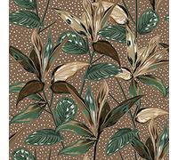 Daisy Lot de 20 serviettes en papier 3 plis Motif fleurs sur fond marron 33 x 33 cm