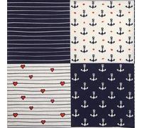 Daisy Lot de 20 serviettes en papier de soie 3 plis pour découpage, déjeuner - 33 x 33 cm - Carrés bleu marine