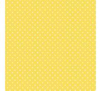 Daisy Lot de 20 serviettes en papier de soie 3 plis pour découpage, déjeuner, 33 x 33 cm (pois blancs sur fond jaune tournesol)