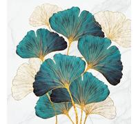 Daisy Lot de 20 serviettes en papier de soie triple épaisseur pour découpage, déjeuner - 33 x 33 cm (doré et émeraude ginkgo biloba)