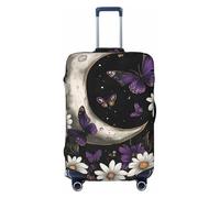 Daisy Moon Housse de protection pour valise, motif papillon et fleur, housse élastique anti-rayures et anti-poussière pour bagages de 55,9 à 61 cm, multicolore, L